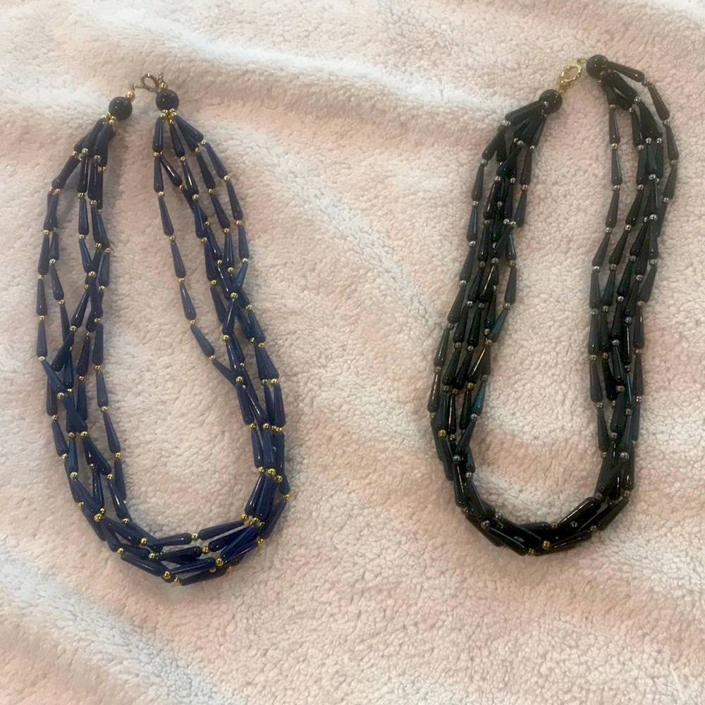 Necklaces 1 Black & 1 Blue